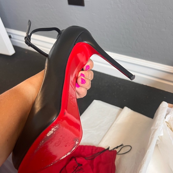 Christian Louboutin Round Chick Alta 120 NAPPA - size 38.5 - leather - Black - Picture 6 of 14